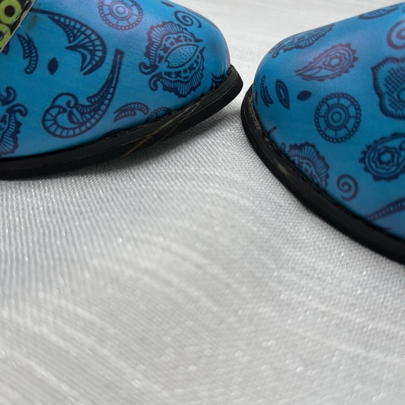 Ankle Boots Bohemian Floral Embossed eur 38 US size 7 heel 2.5” NWOT - Picture 16 of 16